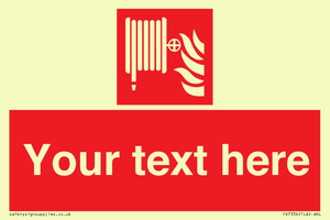 Custom Fire hose reel Sign